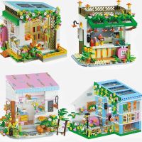 City Street View Architecture Food Shop House Retail Store Restaurant Villa Micro Building Block Moc Educational Toys