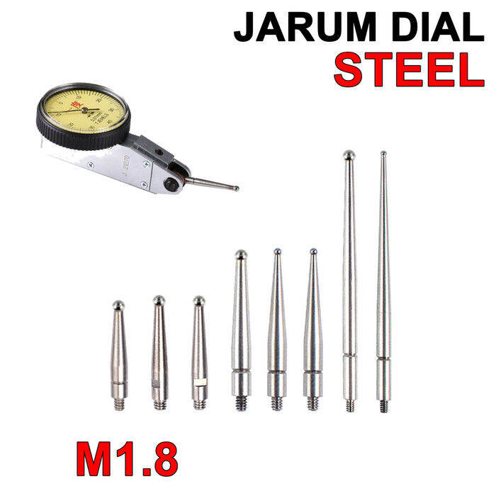 Jarum Dial M1.8 Steel Probe Indicator Gauge Test Ulir M 1.8 Indikator