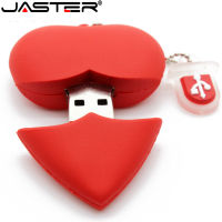 JASTER Love Heart Style Usb Flash Drive ไดรฟ์ปากกา4Gb 16Gb 32G 64G Usb Stick Pendriver U Disk Thumb Drive สร้อยคอของขวัญที่ดี