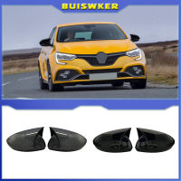 STA สำหรับ Renault Megane 4 MK4 2ชิ้น ABS พลาสติกคลุมกระจกปีกค้างคาวฝาครอบเคสกระจกมองหลังอุปกรณ์เสริมรถยนต์สีดำเงา