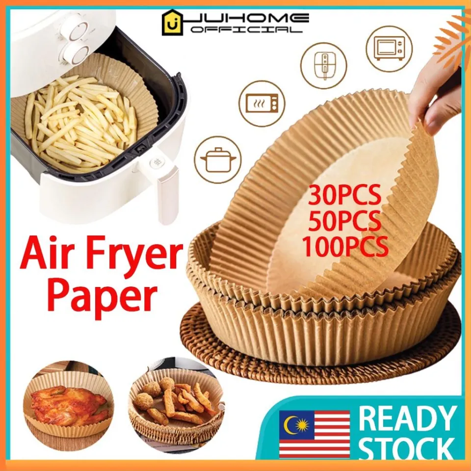 1 Pack/50pcs, Air Fryer Paper, Disposable Air Fryer Supplies, Tray  Non-stick Oil Paper