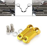 Gold Motorcycle Rearview Mirrors Extension Riser Extend Adapter Mirror Extender Adapters Riser Supplies Rear View Base Mirrors