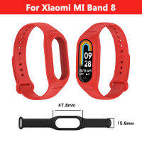 สายสมาร์ทวอท์ชสำหรับเคสป้องกัน Xiaomi MI Band 8สร้อยข้อมือซิลิโคนปลอกคอกันสุนัขเลียอุปกรณ์เสริมแบบสองในหนึ่งเดียว