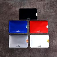 10PCS Anti Rfid Bank Card Holder Metal NFC Blocking Reader Lock ID Credit Card Bag Men Women Laser Aluminium Card Case Protect Card Holders