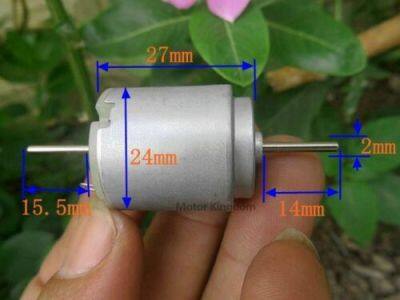 Micro R260 รอบ MINI 24 มม.มอเตอร์ความเร็วสูง DC 3 V-9 V 3.7V 5V 6V 7.4V DUAL 2mm SHAFT แกน RC ของเล่นรถ-dliqnzmdjasfg