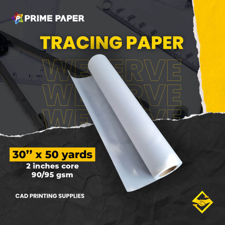 Tracing paper 30 inches x 50 Yards Cad Tracing Roll 2 inches core