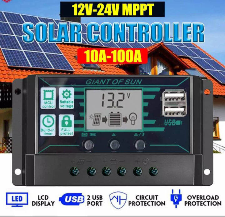 Hyuduo 5A MPPT Solar Charge Controller - Adjustable Voltage For Lithium & Lead-Acid Batteries (8-28V Input)