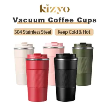 12oz Coffee Cup, Stainless Steel Insulated Cup, Portable Car-mounted Water  Cup, Creative Flip-top Direct Drinking Coffee Cup, 1 Pack