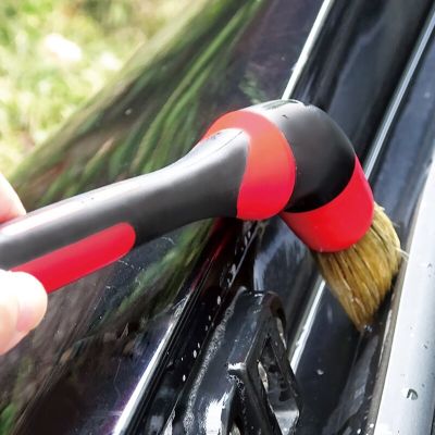 ；‘【】- Car Wash Brush Tire Lubricating Paste Round Head Brushs Car Wheel Air Outlet Vent Car Detail Elbows Brush Auto Car Cleaning Tool