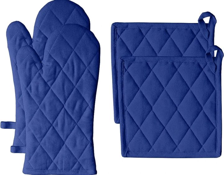 Oven Mitts Pot Holders 4pcs Set Oven Gloves Potholder Heat