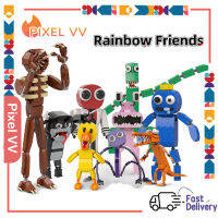 Robloxs Rainbow Friends MOC บล็อกตัวต่อสีน้ำเงินชุดบล็อกตัวต่อมอนสเตอร์สมาชิกทั้งหมดมนุษย์สีเขียวฟิกเกอร์ตัวละครอิฐของเล่น