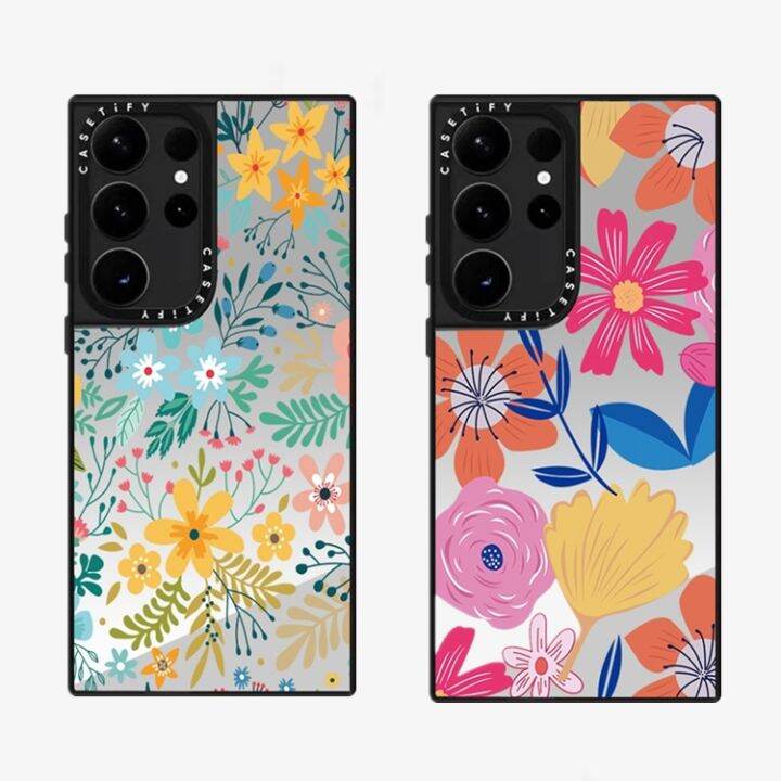CASETiFY Lllustrated Flowers Plants Mirror Case For Samsung Galaxy S23