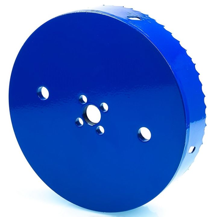 6-inch-152-mm-hole-saw-blade-for-cornhole-boards-corn-hole-drilling-cutter-amp-hex-shank-drill-bit-adapter-blue