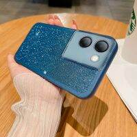 เคสซิลิโคนกลิตเตอร์เคสโทรศัพท์ Vivo Y36 4G สำหรับปลอกอ่อนฟิล์มติดไฟรถเลนส์กล้องถ่ายรูปล่าสุด Y36 Vivo