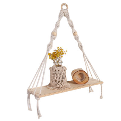Bedroom Flower Storage Nordic Style Home Macrame Hand-woven Balcony Living Room Decorative Handicraft Wall Hanging Tapestry Rack
