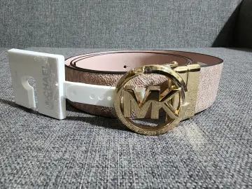 Buy Michael Kors Logo Print Reversible Leather Belt, Beige & Brown Color  Women