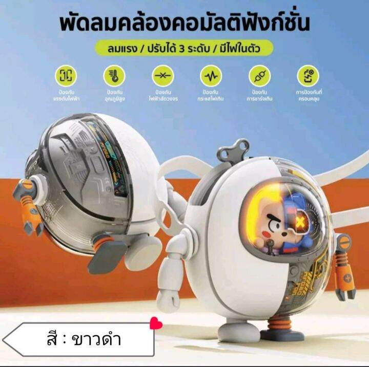 พัดลมห้อยคอ-ตั้งโต๊ะได้-ชาร์จ-usb-พัดลมมินิ-ปรับได้-3-ระดับ-พัดลมไร้สาย-พัดลมเมชา