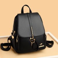 Wu Ying 【Ship from HK】 Katie kangaroo leather backpack female 2022 new trend fashion womens bag capacity large cowhide soft leather backpack