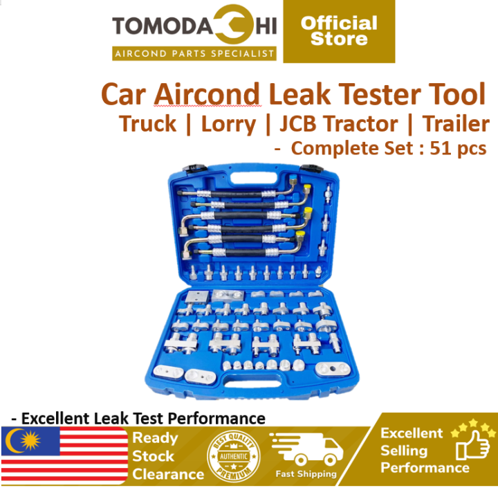 TOMODACHI 59pcs Complete Tools Aircond Leak Tester Set Heavy Vehicle Truck Lorry Van JCB