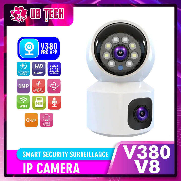 V380 V8 PRO 1080P IP DUAL CAM HD Wifi IP Security Camera Connect to
