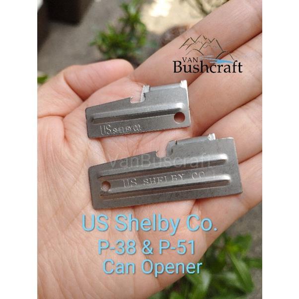 U. S. Shelby Co. P-38 and P-51 Stainless Steel Can Openers, set of