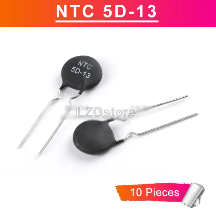 10pcs NTC Thermistor 5D-13 NTC5D-13 Negative Temperature Coefficient ...