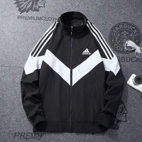 M-4XL Adidaseซักผ้ากันน้ำผู้ชายเสื้อกีฬากันลมน้ำหนักเบาลำลองแจ็คเก็ตคุณภาพสูง