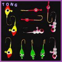 TONG 10/12pcs ที่มีคุณภาพสูง บาลานเซอร์ Walleye รูปร่างไข่รูปร่าง เอด-ชาร์ป เหยื่อตกปลาน้ำแข็งฤดูหนาว ตะขอแข็งตะกั่ว