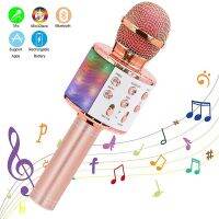 WS-858L Wireless Microphone Wireless Bluetooth Speaker Player With LED Light Support TF Card Playback