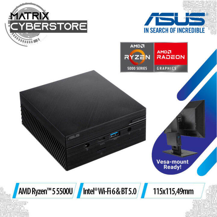 ASUS PN51E1BB5122MD MINI PC BAREBONE AMD Ryzen™ 5 5500U, with AMD