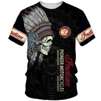 2023 NewT-Shirts Indian Motorcycle Racing 3D พิมพ์ TShirt Summer Comfort Men Short Sleeve Oversized T Shirt Racing Lovers Quick Dry Tops