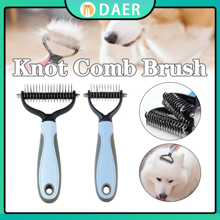 Pet Hair Knot Brush Stainless Steel Dog & Cat Professional Knot Comb