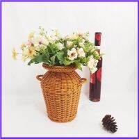 【YF】✆♝  Rattan Woven Vase Plastic Tabletop Decoration Pot Faddish Crafts Deocr