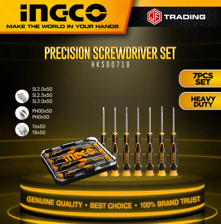 Ingco 7pcs Precision Screwdriver Set HKSD0718 Lazada PH
