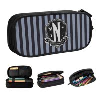 【LZ】✢  Suprimentos escolares coreanos para meninas e meninos Nevermore Academy sexta-feira addams casos de lápis Horror TV grande capacidade Pen Bag Box