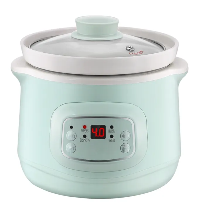 220V 1L Mini Electric Stewing Pot Ceramic Inner Multi Cooker Household ...