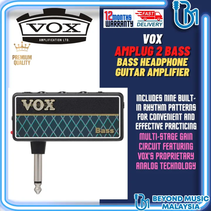 Vox amPlug 2 AP2 BS Bass Headphone Guitar Amplifier (Amplug2/AP2-BS/AP2BS)  | Lazada