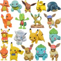 ฟิกเกอร์โปเกมอนปิกาจูบัลบาซอร์ Charmander Mew Eevee Leafeon Squirtle Venusaur ตุ๊กตาขนาดมินิอะนิเมะการตกแต่งบ้านแอ็คชั่นตุ้กตาของเล่นตัวอย่าง