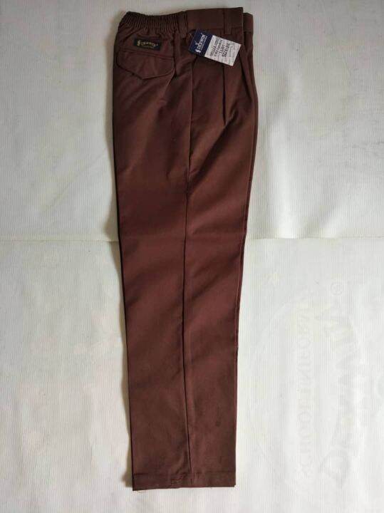 Seluar Sekolah Panjang Coklat Bergetah /primary School Uniform Brown ...