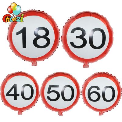 5pcs/lots 18 30 40 50 60th Birthday Party decoration Helium Balloons Anniversary Day Aluminum Film Balloon Party Shower Globos Balloons