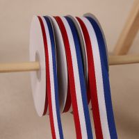 3 meters Red White Blue Webbing Strap10mm-30mm width Webbing Tape Lace Ribbon Gift Wrapping Decoration DIY Medals Strap Gift Wrapping  Bags