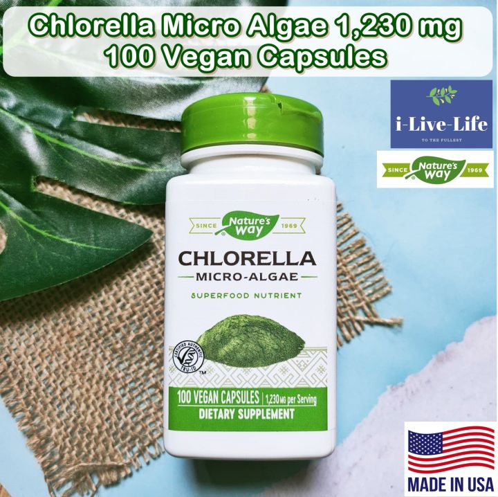 สาหร่ายคลอเรลล่า-chlorella-micro-algae-1-230-mg-100-vegan-capsules-natures-way-superfood-nutrient