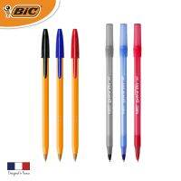 BIC บิ๊ก ปากกา Orange ด้ามส้ม/ Round Stic ปากกาลูกลื่น เเบบถอดปลอก หัวปากกา 0.7 mm. จำนวน 6 ด้าม