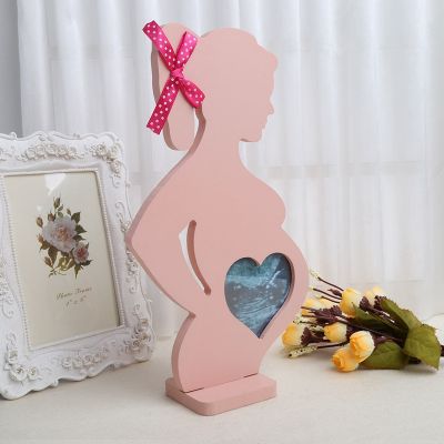 Wooden Photo Picture Frame Pregnant Women Mom Wedding Couple Home Room Decor marco de fotos kids Birthday Home Decoration