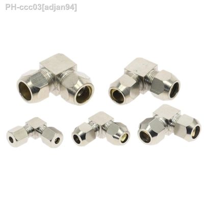 1pcs Brass Oil Pipe Fitting 4mm 6mm 8mm 10mm 12mm 14mm Pipe OD Elbow 90 Degrees Single Ferrule Tube Pipe Fittings Connector
