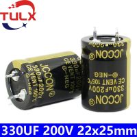 2Pcs 330UF Capacitor 330UF200V 22x25mm Super Capacitor 200V330UF 22x25mm Electrolyte Capacitor 200V Oxygen Capacitor