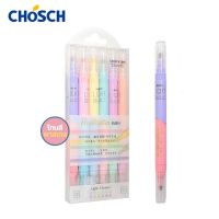 ปากกาเน้นข้อความสีพาสเทล 2 หัว(12 สี) ไฮไลท์พาสเทล CHoSCH รุ่น CS-H753 (Pastel Hilighters) ไฮไลท์สีพาสเทล 12 สี (1 ชุด)