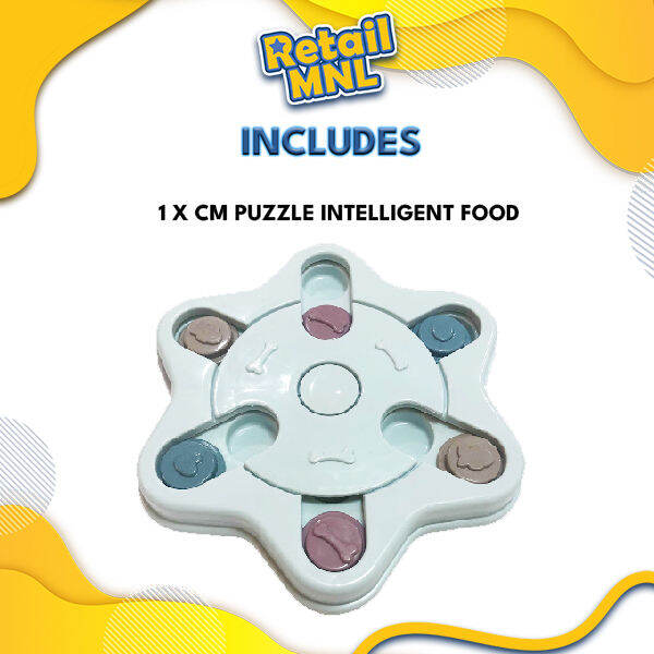 Retailmnl Star Puzzle Toy Food Plate Slow Dispensing Dog Food Dispenser