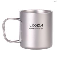 [COD]Lixada 330มิลลิลิตรผนังสองไทเทเนียมถ้วยน้ำกาแฟชาครัวเรือนกลางแจ้งตั้งแคมป์เดินป่ากระเป๋าเป้สะพายหลังปิกนิก SNKE