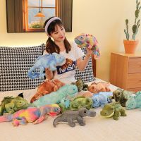 60CM Chameleon Stuffed Animal Lizards Doll Pillow Crocodile Plush Toy For Boys Girls Creative Personality Simulation Spoof Toys